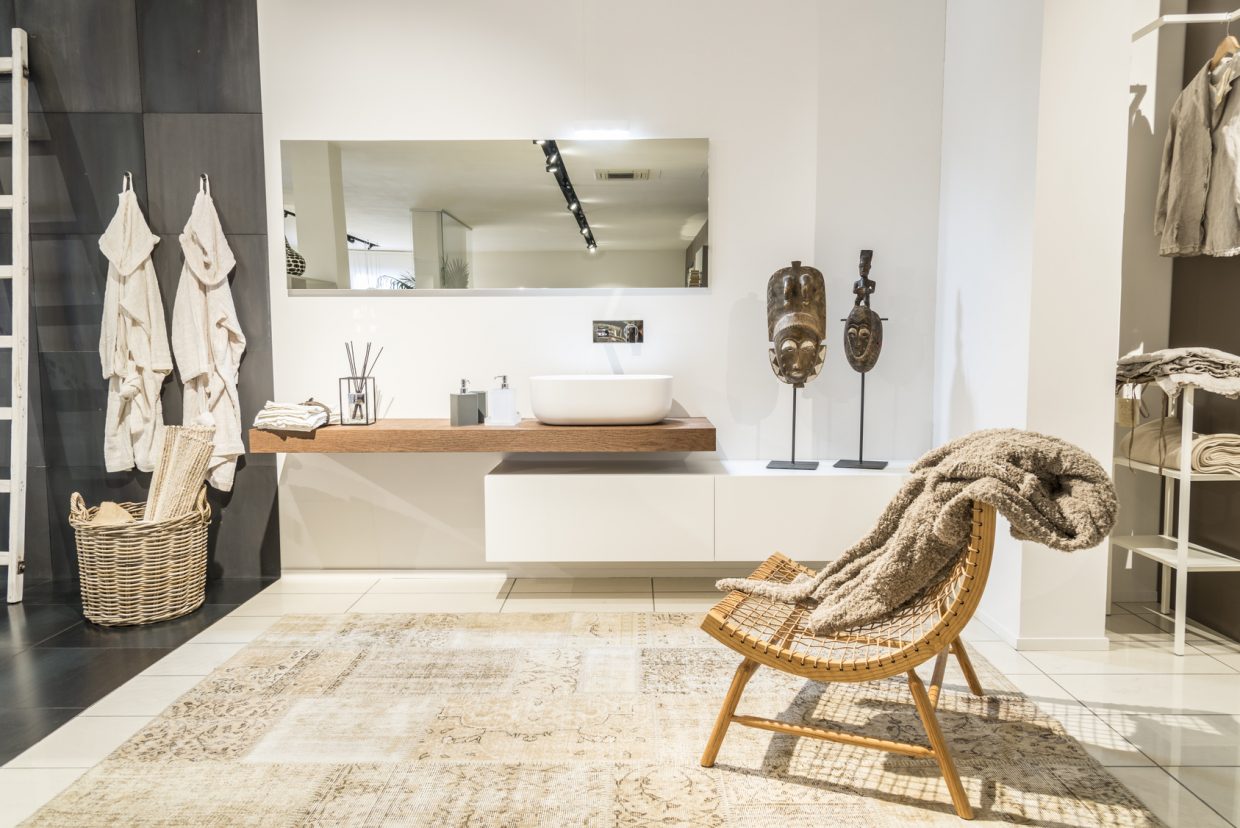Badezimmer mit Handtüchern