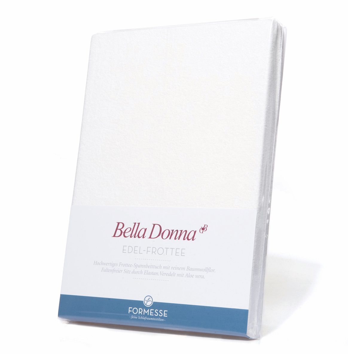 Formesse_Bella Donna Edel Frottee_Verpackung Edel Frotteee Spannleichtuch in weiß von Formesse bei Daunenspiel