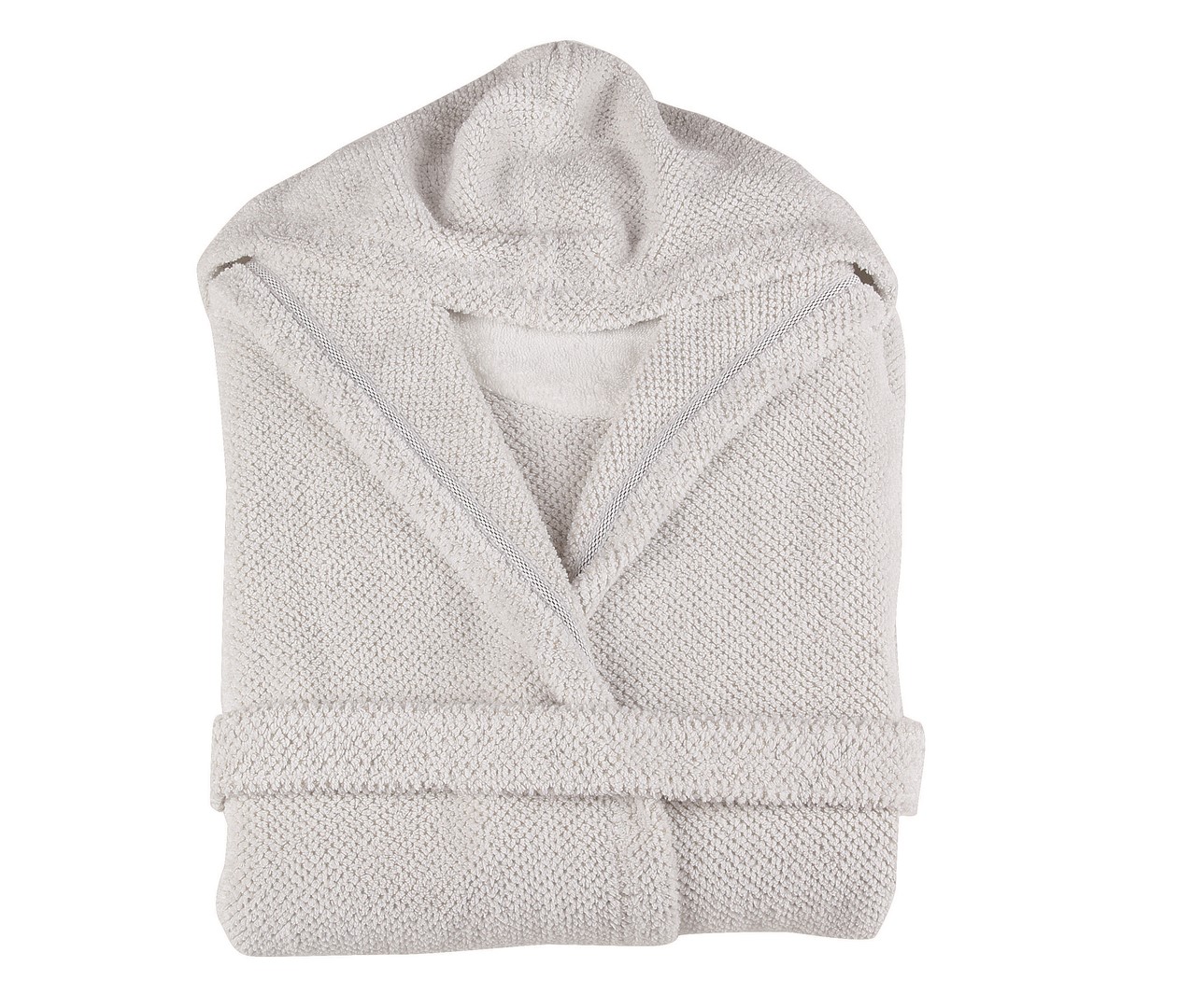 LINEN-WAFFLE_BATH-ROBE_WHITE Graccioza Bademantel aus Leinen Baumwoll Mix