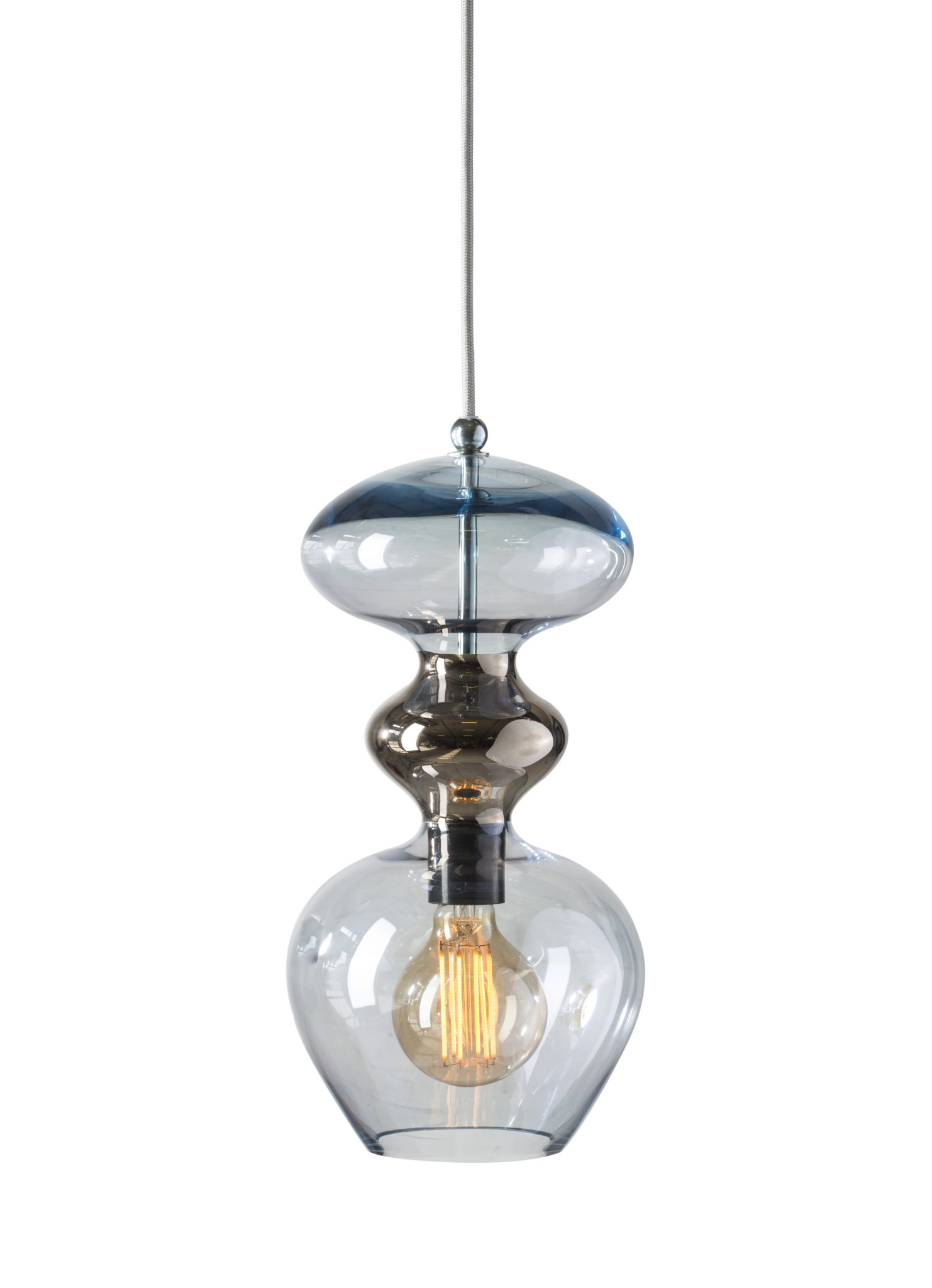 EBB & FLOW Pendant Lamp Futura topaz blue platinum EBB & Flow Futura Pendant Lamp