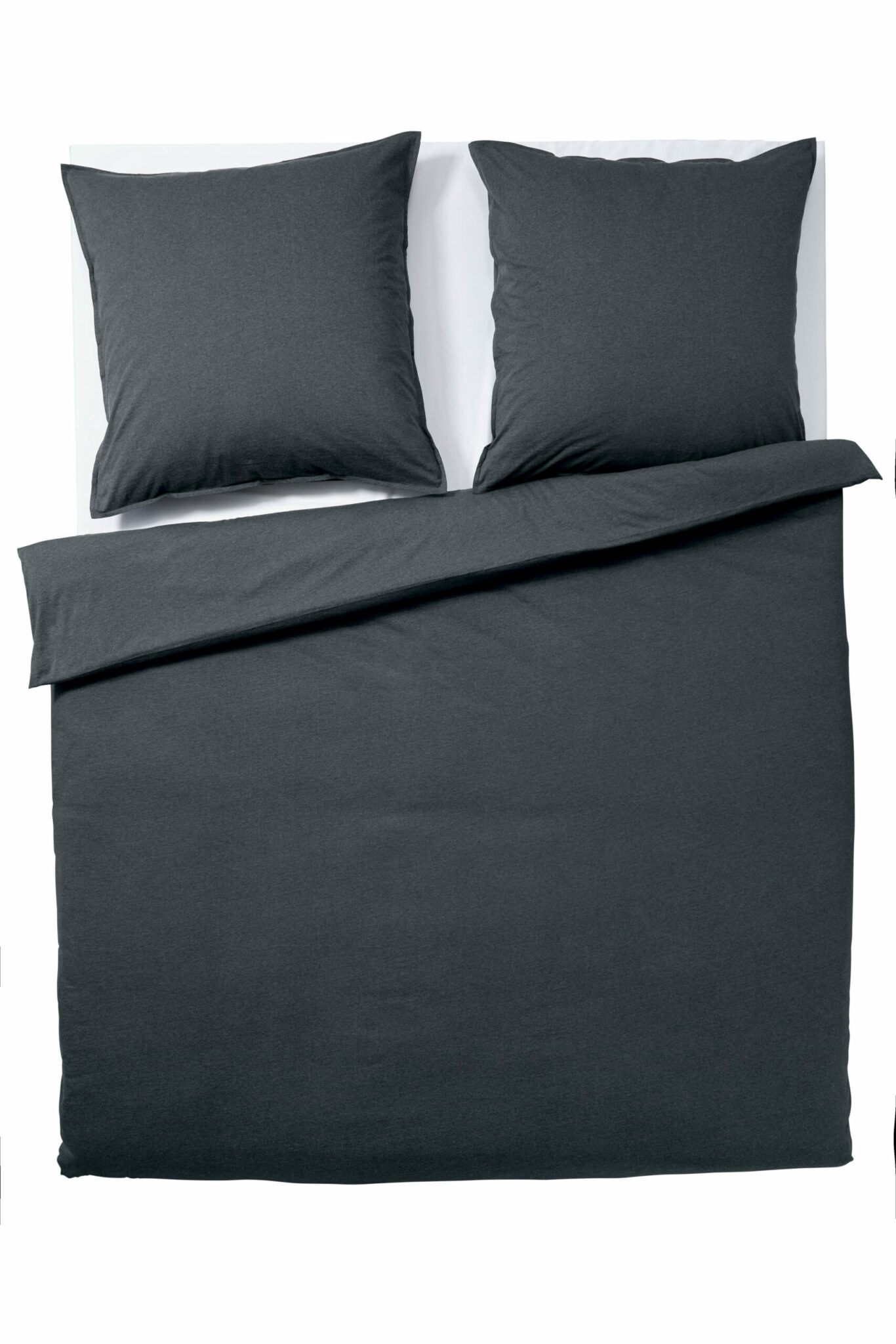 Luiz_Garnitur_twelve_61_melange_anthracite Decode by Luiz Bettwäsche im Design TWELVE aus Jersey Material im Daunenspiel Onlineshop erhältlich