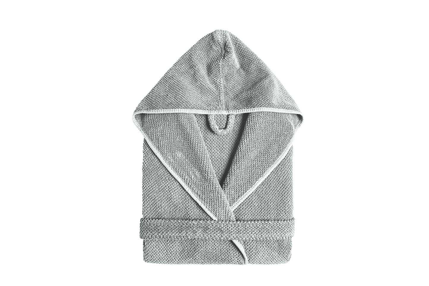 BEE-WAFFLE_BATHROBE_HOODED_SILVER