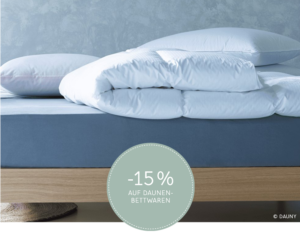 Daunenspiel Aktion auf Daunenbettwaren Premium bis Basic Linie im Onlienshop