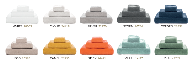 Farben_cool_Handtuch Frotteeprogramm cool von Graccioza im online shop von Daunenspiel