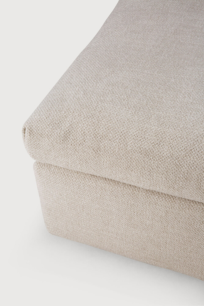 ethnicraft Mellow Hocker ivory frontal Ethnicraft Sofa Serie Mellow Stoff ivory bei Daunenspiel
