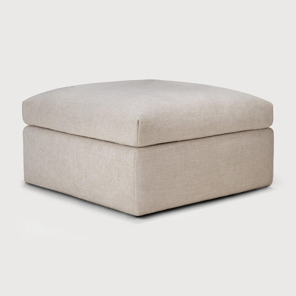 ethnicraft Mellow Hocker ivory seite Ethnicraft Sofa Serie Mellow Hocker bei Daunenspiel