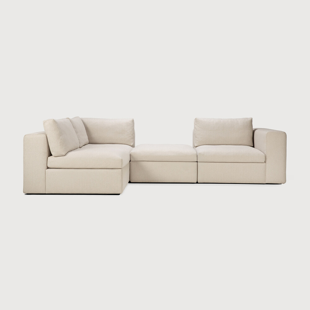 ethnicraft Mellow Hocker offwhite Kombination Ethnicraft Sofa Serie Mellow Kombinationslösung bei Daunenspiel
