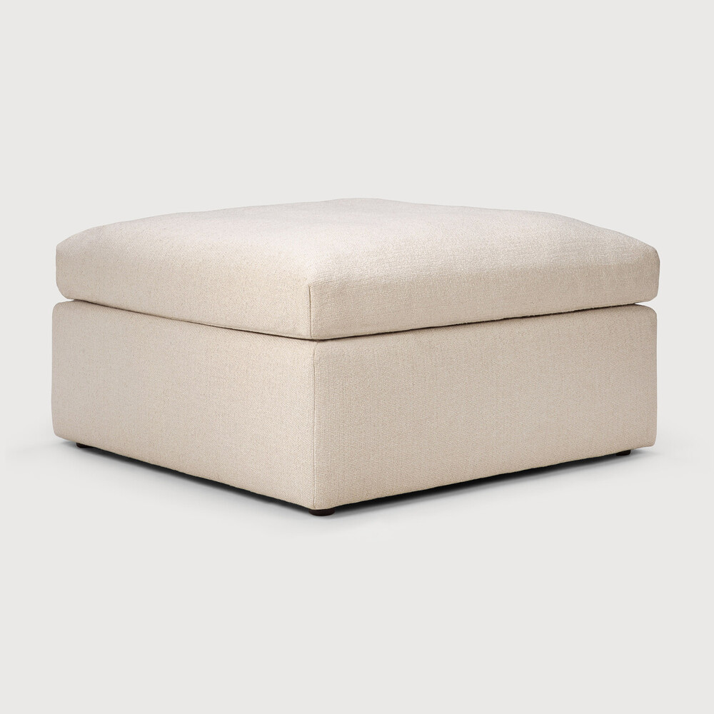 ethnicraft Mellow Hocker offwhite seite Ethnicraft Sofa Serie Mellow Hocker bei Daunenspiel