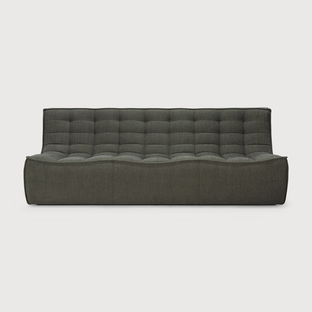 ethnicraft_Sofa701_2_wf_20256_Sofa_N701_3_seater_Moss_Eco_fabric_front_WEB Ethnicraft Sofa Serie 701 in diversen Größen im Daunenspiel Online-Shop